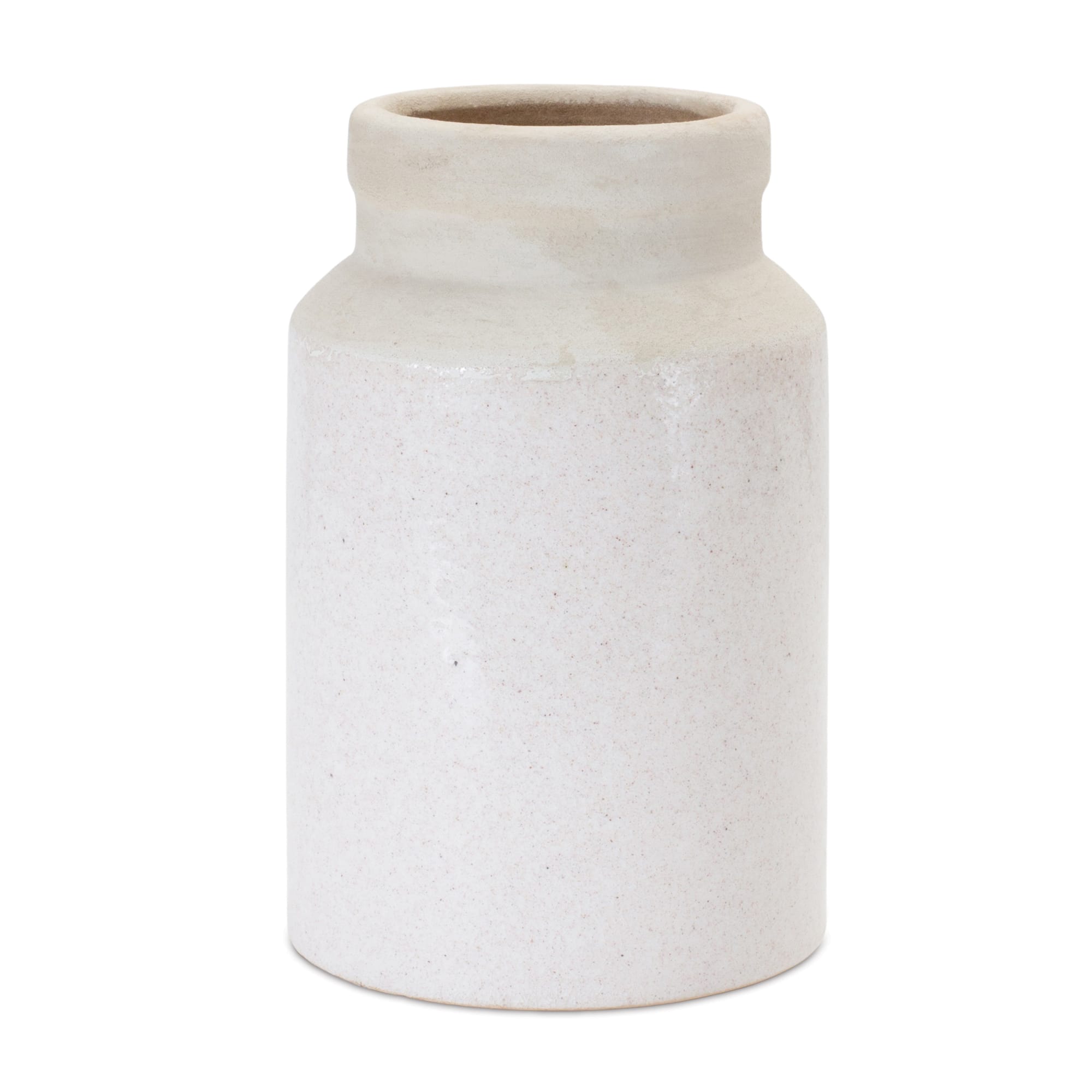 8.25" Two-Tone Stoneware Vases, 2ct.